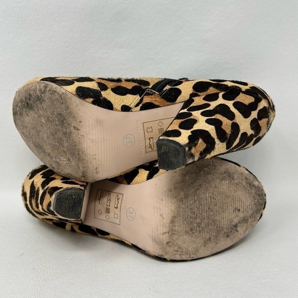 OFFICE LONDON Animal Print Fur Heel Booties Women’s Size 37 - Picture 10 of 12